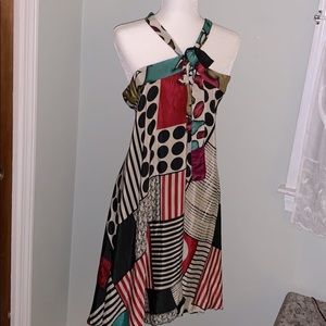 Double Layer Reversible Silk Wrap Skirtdress